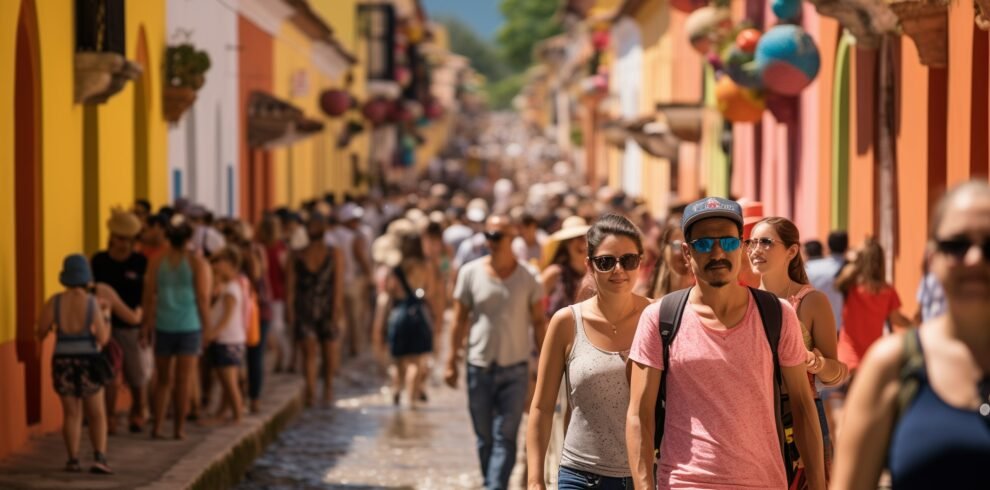 Vibrant Promenade Stroll